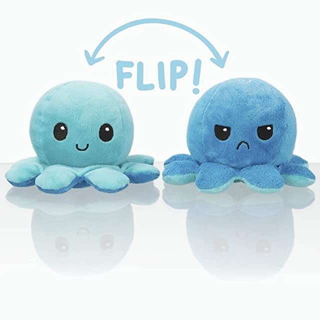 Two-sided octopus doll plush toy double-sided flip into face small octopus