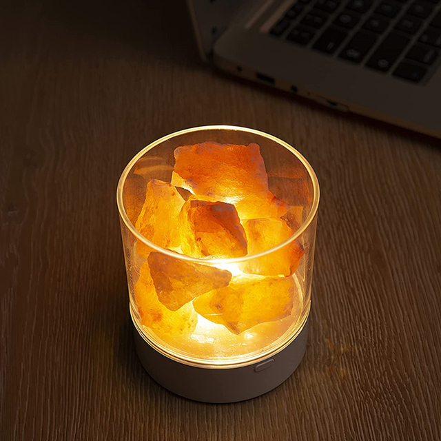 Maidodo Himalayan, Pink Rock Large Crystal Natural Himilian Sea Salt (ETL Certified) Dimmer Night Light,Gift Lamp, Dimmable Touch Switch