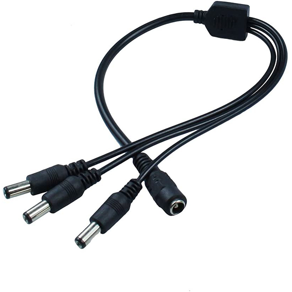 1 Female to 3 Male maidodo DC Power Splitter Cable, Y Extension Wire, 1 to 3 Adapter Cable Connectors for Led Strip CCTV Security Camera Cable Wire Ends Plug