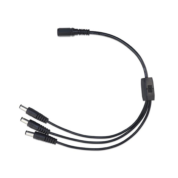 1 Female to 3 Male maidodo DC Power Splitter Cable, Y Extension Wire, 1 to 3 Adapter Cable Connectors for Led Strip CCTV Security Camera Cable Wire Ends Plug