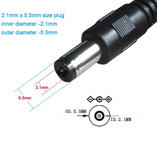 1 Female to 2 Male maidodo DC Power Splitter Cable, Y Extension Wire, 1 to 2 Adapter Cable Connectors for Led Strip CCTV Security Camera Cable Wire Ends Plug