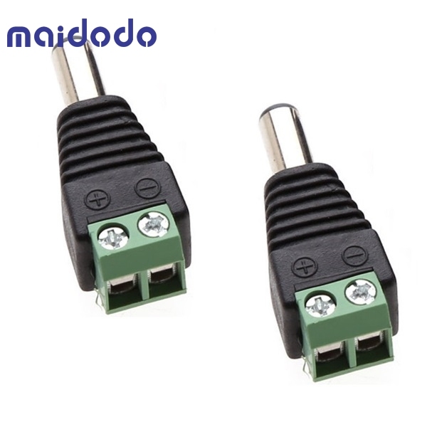 Male maidodo DC Power Connector Cable CENTROPOWER Male Power Jack Adapter for Led Strip CCTV Security Camera Cable Wire Ends Plug Barrel Adapter