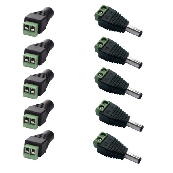 Male + Female maidodo DC Power Connector Cable CENTROPOWER Male + Female Power Jack Adapter for Led Strip CCTV Security Camera Cable Wire Ends Plug Barrel Adapter