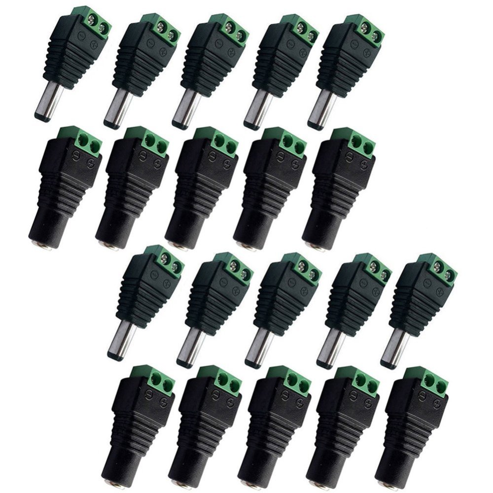 Male + Female maidodo DC Power Connector Cable CENTROPOWER Male + Female Power Jack Adapter for Led Strip CCTV Security Camera Cable Wire Ends Plug Barrel Adapter