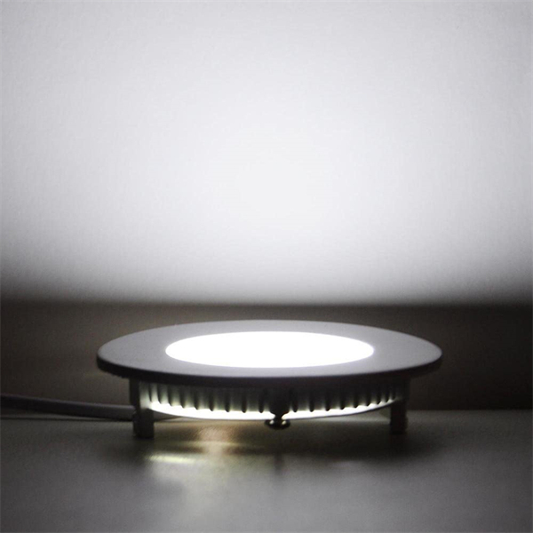Maidodo Ultra Thin LED Panel Light 3W Cool White LED Ceiling Recessed Panel Light Slim Round Panel Light for Indoor