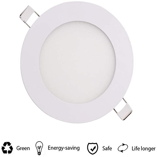 Maidodo Ultra Thin LED Panel Light 9W Warm White LED Ceiling Recessed Panel Light Slim Round Panel Light for Indoor