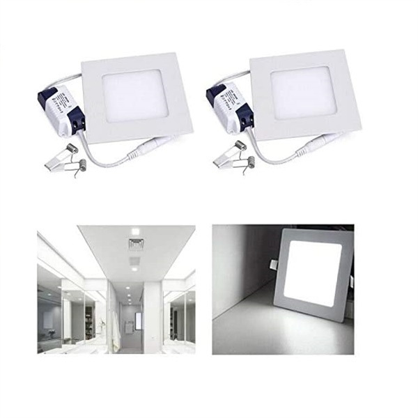 Maidodo Ultra Thin LED Panel Light 3W Cool White LED Ceiling Recessed Panel Light Slim Square Panel Light for Indoor