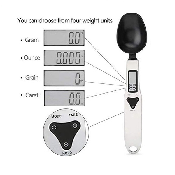 Maidodo Electronic Measuring Spoon, Digital Scale Spoon, Kitchen Electronic Weighing Spoon with LCD Display for Cooking, Baking, Flour, Spices, Medicine, Seasoning