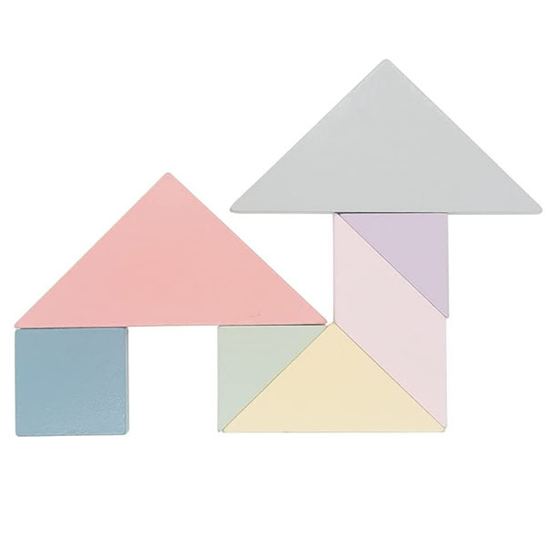 NanYaWei Travel Tangram Puzzle Wood Magnetic Kid Educational Classroom Puzzles Toys for Kids, Boys, Girls Age 3+ Years Old Pink