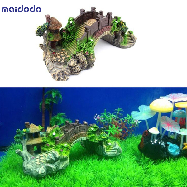 maidodo Fish Tank Decorations, Resin Arch Bridge Aquarium Ornaments, No pollution for Home Fish Tank Ornament, Aquarium, Terrace