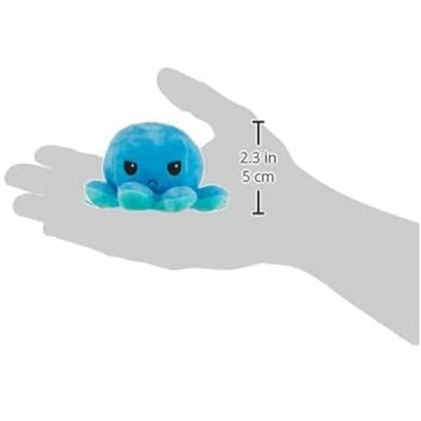 TeeTurtle | The Original Reversible Octopus Plushie | Patented Design | Blue + Light Blue | Happy + Sad | Blue + purple | Show Your Mood Without Saying a Word!