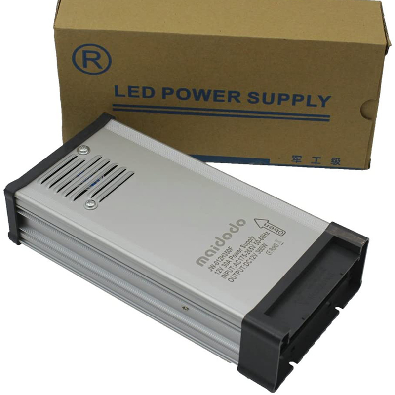 Maidodo LED Netzteil Trafo Schaltnetzteil DC 12V 30A 360W Transformator Treiber AC 175-265V IP53 Aluminium Netzgerät Adapter Für LED Streifen Stripe LED