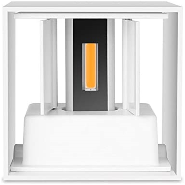 6W LED Wall Light Sconce Lamp, Up and Down Adjustable Light Beam, Black / White Shell Waterproof IP65 Warm White 3000K for Indoor Outdoor Wall Decorative