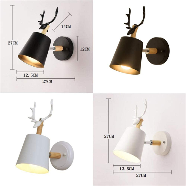 Antler lampshade E27 Base Adjustable Light Beam for Bedside Lamp Wall lamp