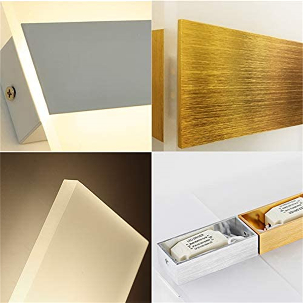 maidodo Wall Lamps 12W LED Wall Light Indoor, Modern Acrylic Sconce Lights Night Lamp for Bedroom Pathway Corridor Stairs Balcony
