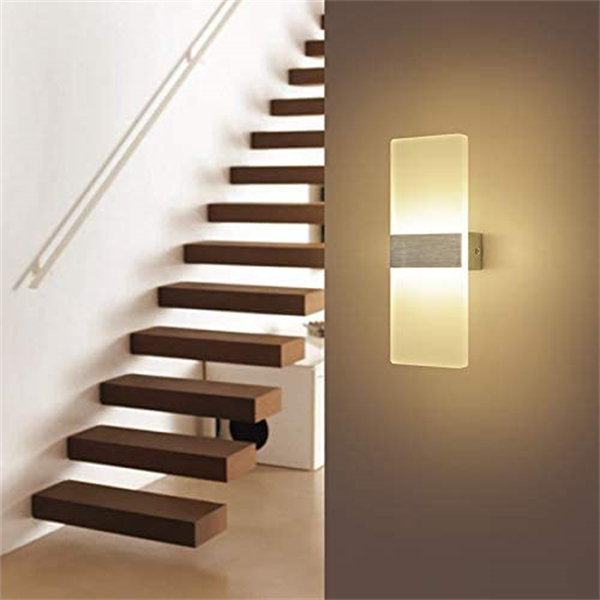 maidodo Wall Lamps 12W LED Wall Light Indoor, Modern Acrylic Sconce Lights Night Lamp for Bedroom Pathway Corridor Stairs Balcony