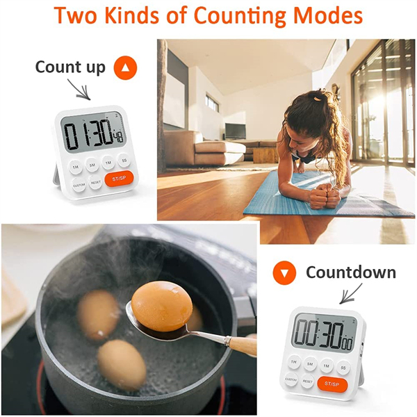 Digital Magnetic LED Countdown Timer Stopwatches Kitchen Cooking