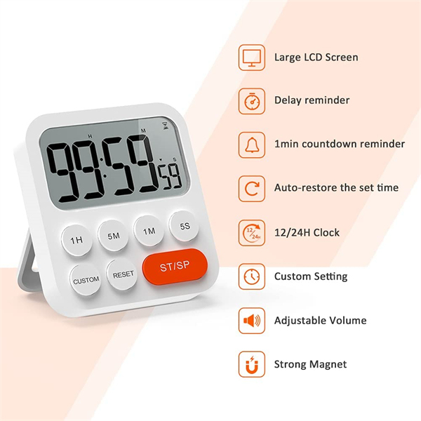 Kitchen Timer Digital Timers For Cooking, Magnetic Count Up Or