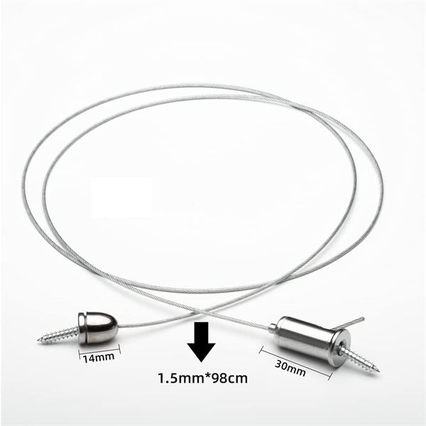 Câble acier suspension luminaire réglable wire rope en acier inoxydable  4*1m fil cadre de suspension pour accrocher des plafonniers Suspension pictures