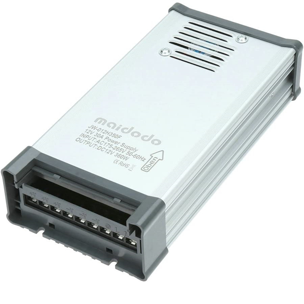 Maidodo LED Netzteil Trafo Schaltnetzteil DC 12V 30A 360W Transformator Treiber AC 175-265V IP53 Aluminium Netzgerät Adapter
