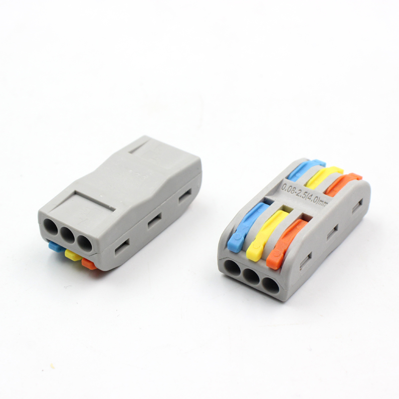 222-413B 412B bornes de câblage universelles compactes,mini connecteurs rapides à pousser 6 entrées (lot de 10)