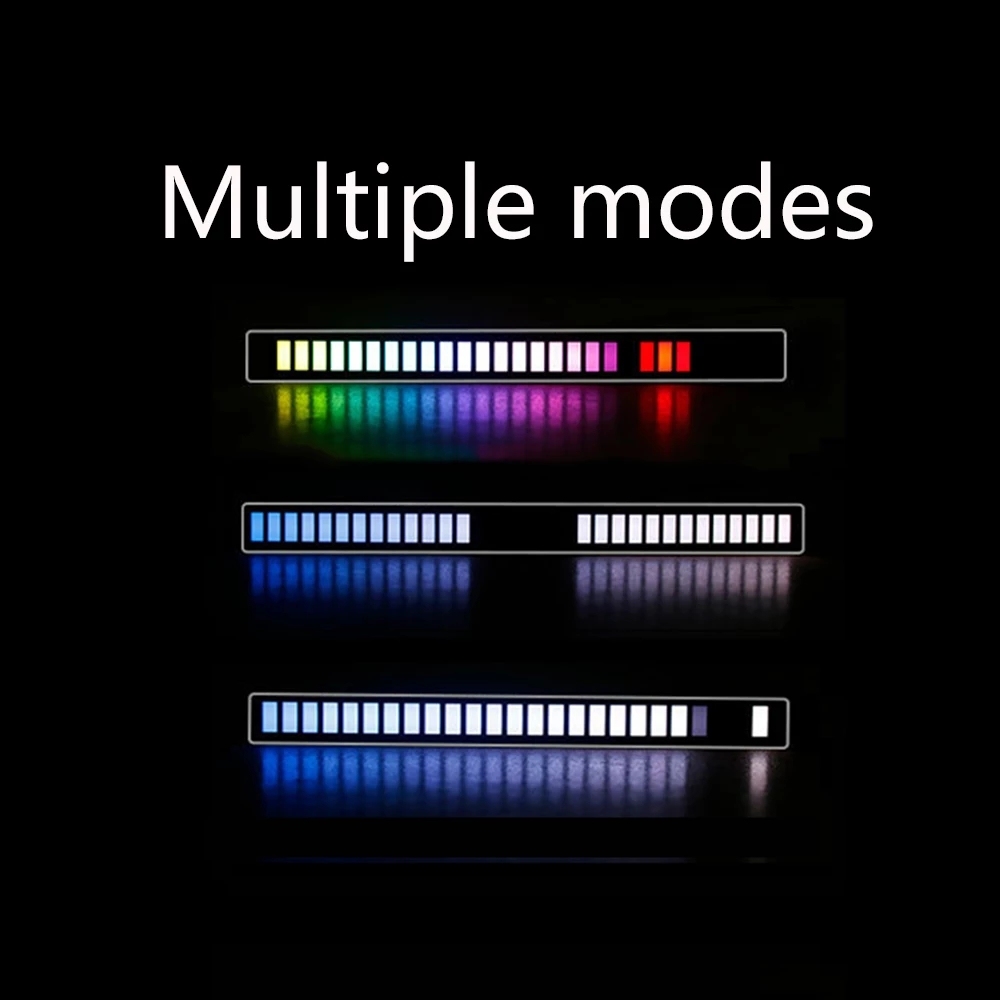 RGB Sound Control LED Light Pickup Voice Music Rhythm Ambient Lamp APP Control for Home TV Computer Desktop Car Decoration LED Lamp