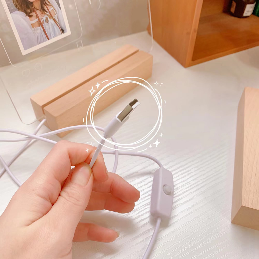 LED Note Board Light With Pen Message Board Night Light Creative Acrylic Wooden USB Lamp For Bedroom Children Girls Friend Gift