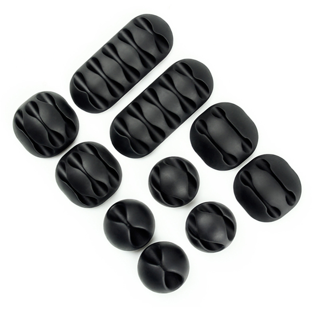 Cable Clips 16 Pack Black Adhesive Cord Holders Ideal Cable Cords Management for Organizing Cable Wires Electrical Home Office Desk