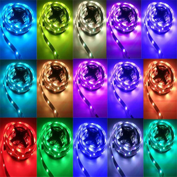 1m 5050 30LEDs/m RGB LED Streifen Strip Licht mit 44 Tasten IR Fernbedienung + Netzteil (1m RGB Strip Nicht Wasserdicht)