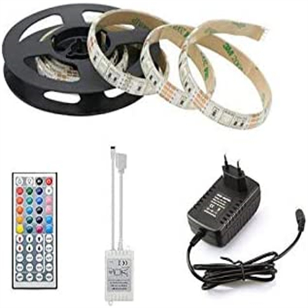 1m 5050 30LEDs/m RGB LED Streifen Strip Licht mit 44 Tasten IR Fernbedienung + Netzteil (1m RGB Strip Nicht Wasserdicht)