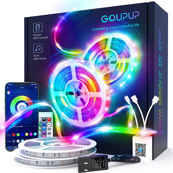 100 FT LED Strip Lights,Bluetooth LED Lights for Bedroom, Color Changing Light Strip with Music Sync, Phone Controller and IR Remote(APP+Remote +Mic).