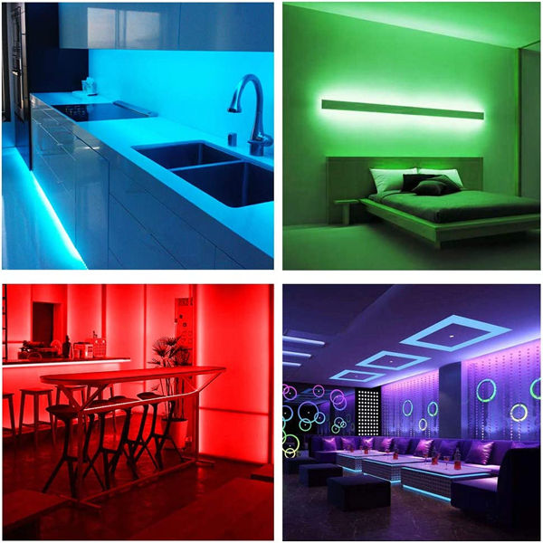Led Strip Lights 50ft Smart Light Strips with App Control Remote, 5050 RGB Led Lights for Bedroom, Music Sync Color Changing Lights for Room Party