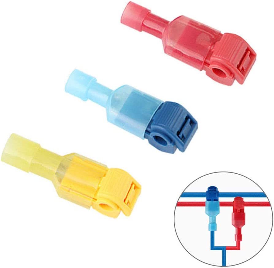 120 Pièces Cosses Électriques à Sertir T Tap - Raccords pour Fils et Cosses Isolées Automobile à Déconnexion Rapide - 0,5-6,0 mm²