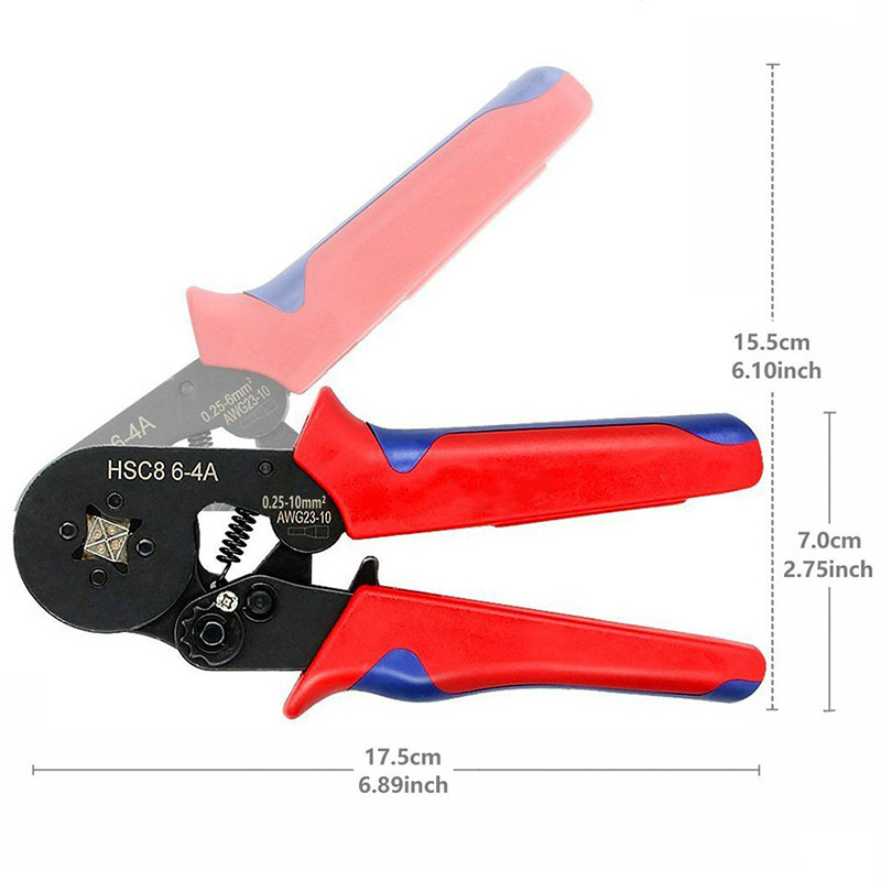Pince à Sertir 1200 Boîtes à Bornes Sertir Isolées Pince à Sertir Cosse Electrique, Câble de Cosses 0,25 - 10,00 mm² Pince Electricien, Presse Pinces Outils, Electriques Connecteurs à Sertir Pince électricien Professionnel