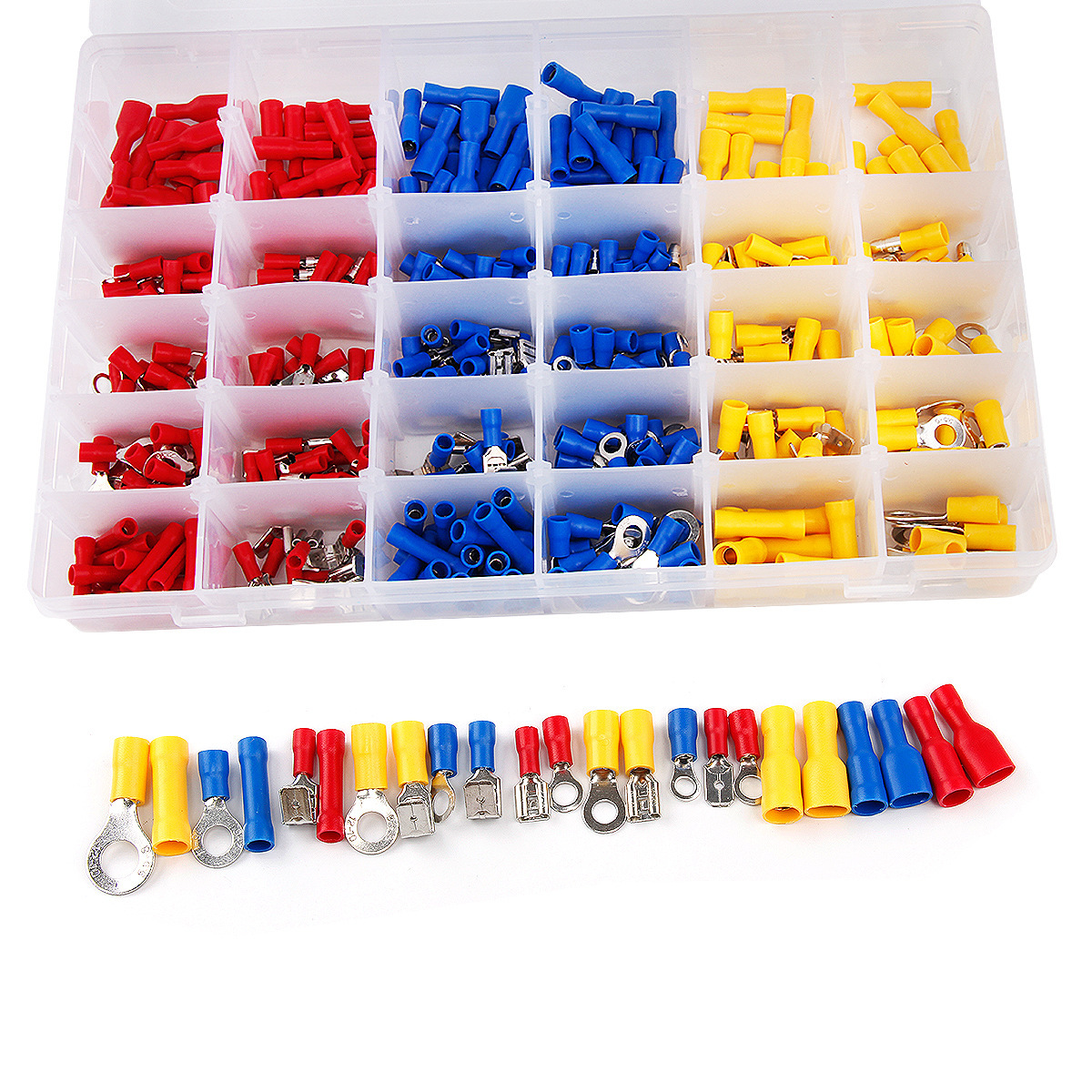 480pcs Cosse Electriques Cosses Electriques pour Voiture,Connecteur Electrique,Assortiment Connecteurs Isoées sertissage