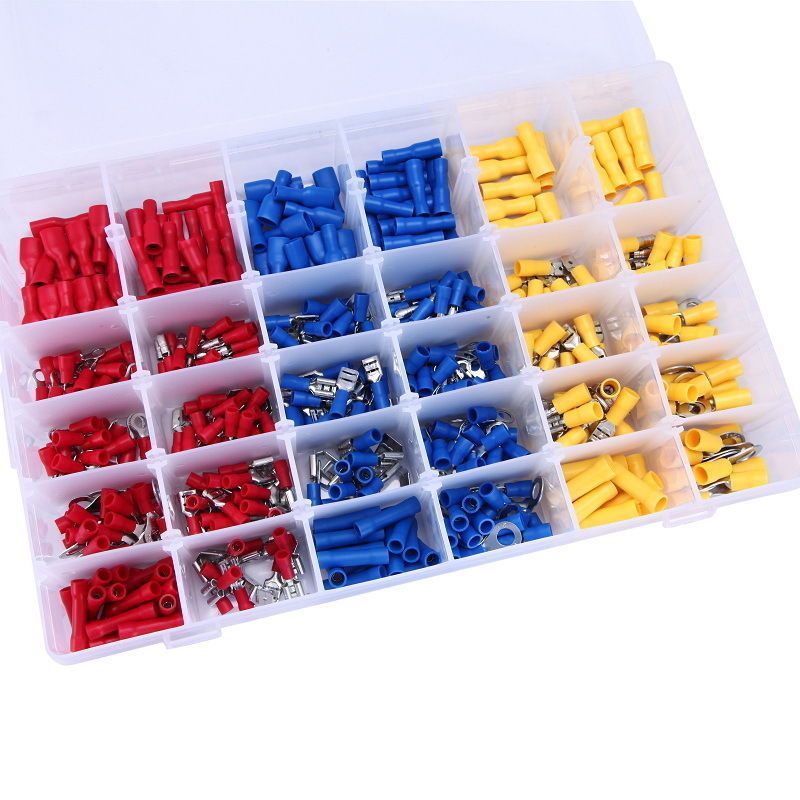 480pcs Cosse Electriques Cosses Electriques pour Voiture,Connecteur Electrique,Assortiment Connecteurs Isoées sertissage