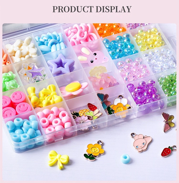 DIY Bead Jewelry Making Kit for Girl Children Necklace Bracelets Making Art Craft Creativity Bead Macking Kit Christmas Birthday Gift