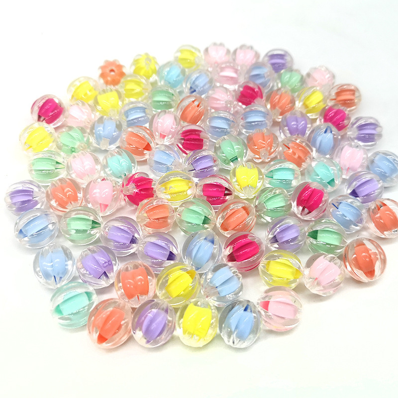 100pcs 13mm Star Charm Bead Acrylic Pastel Beads Transparent Frosted Candy Cute Colorful Kawaii for Bracelet Phone Lanyard Wrist Strap DIY Craft Jewelry Necklace Making