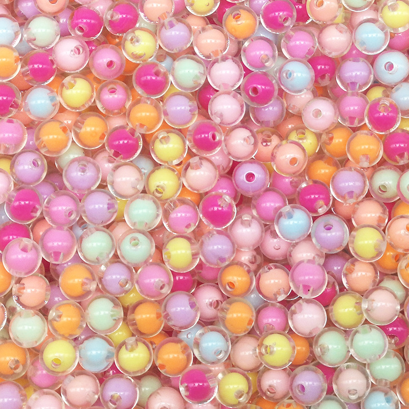 100pcs 13mm Star Charm Bead Acrylic Pastel Beads Transparent Frosted Candy Cute Colorful Kawaii for Bracelet Phone Lanyard Wrist Strap DIY Craft Jewelry Necklace Making