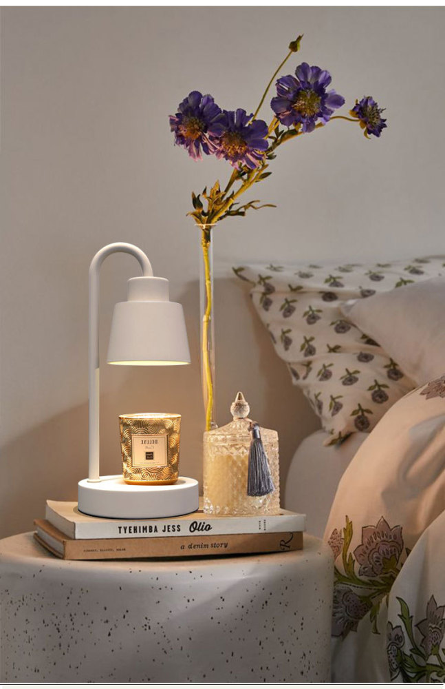 Mini Electric Candle Warmer Lamp Dimmable Wax Melter Candle Warmer Lamp with Bulb Aromatic Candle Holders for Home Bedroom