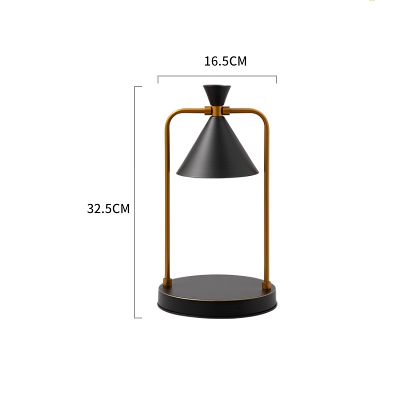 Electric Candle Warmer Lamp Metal Candle Lamp with 2 Bulbs Dimmable Switch Vintage Wax Melt Candle Table Lamp Night Lamp