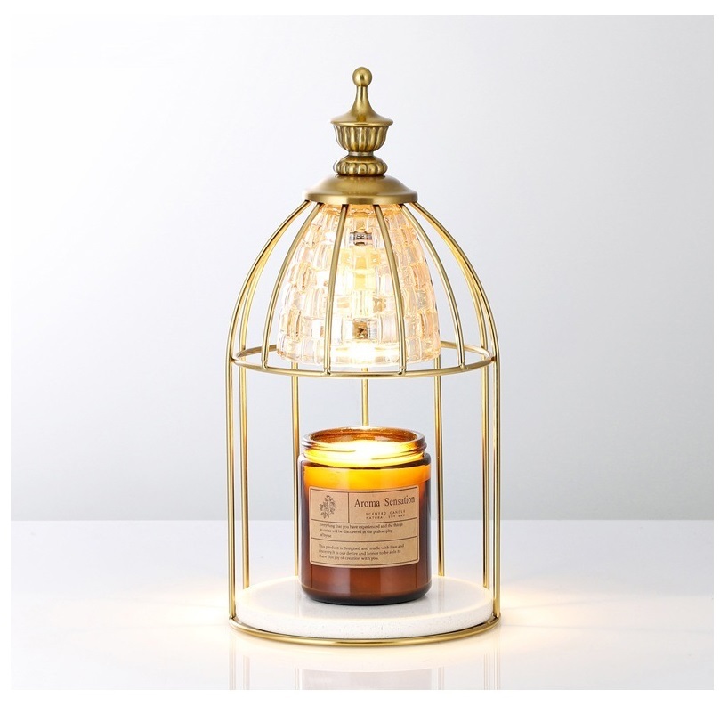 Electric Candle Warmer Lamp Dimmable Switch Wax Melter Candle Warmer Lamp with Bulb Aromatic Candle Holder for Home Bedroom Gift