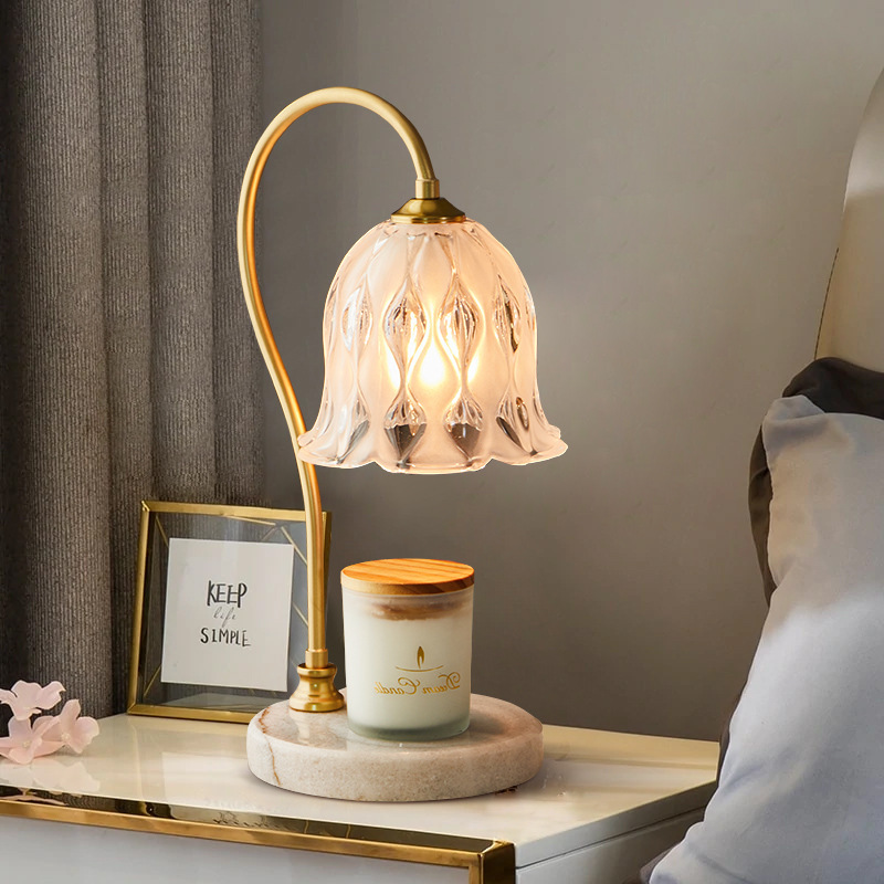 Electric Candle Warmer Lamp Dimmable Wax Melter Candle Warmer Lamp US Plug with Bulb Aromatic Candle Holder Gift for Home Office