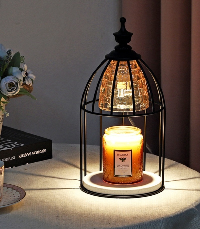 Electric Candle Warmer Lamp Dimmable Switch Wax Melter Candle Warmer Lamp with Bulb Aromatic Candle Holder for Home Bedroom Gift
