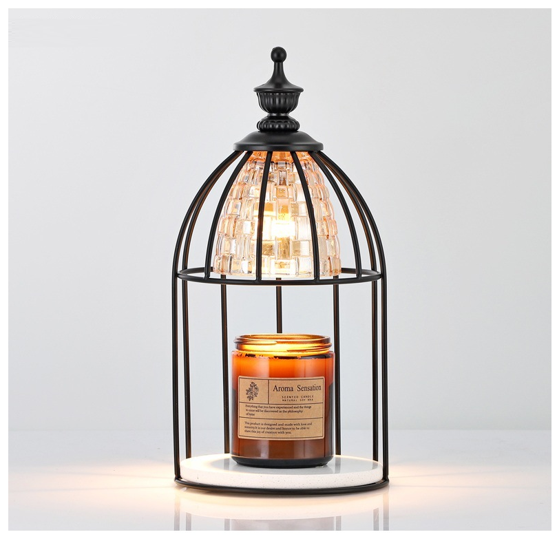 Electric Candle Warmer Lamp Dimmable Switch Wax Melter Candle Warmer Lamp with Bulb Aromatic Candle Holder for Home Bedroom Gift
