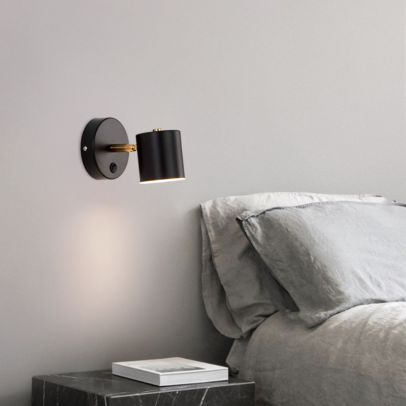 Wall Lamp Bedside Wall Light with Switch For Bedroom Reading Lamp Corridor