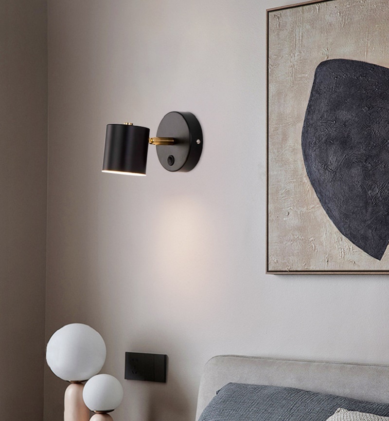 Wall Lamp Bedside Wall Light with Switch For Bedroom Reading Lamp Corridor