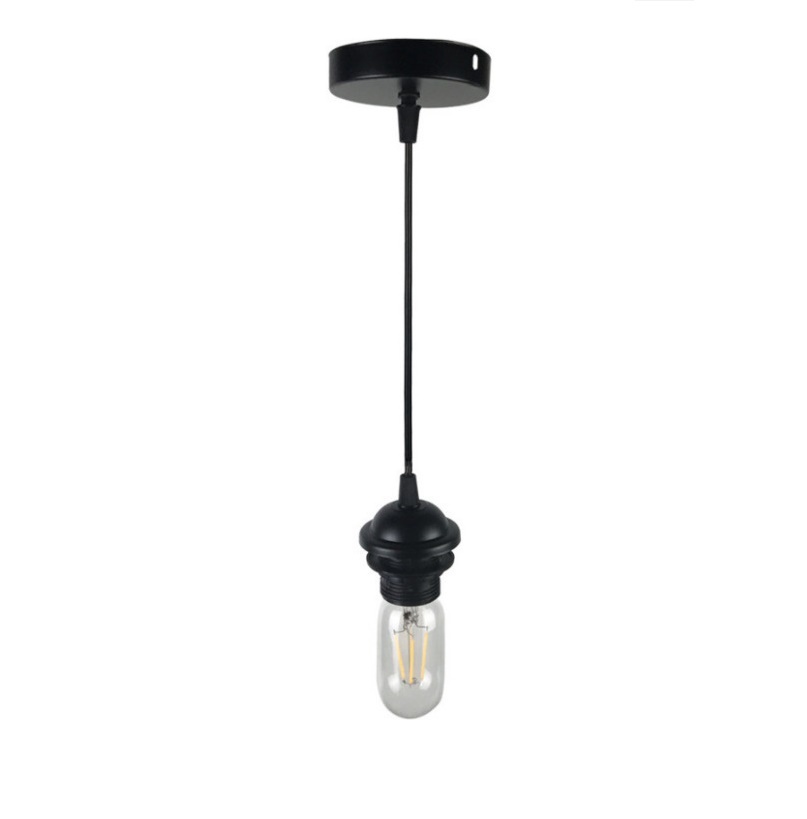 Metal E27 Lamp Holder 120cm Cable Hanging Lamp Chandelier Pendant Light Ceiling Light Fitting Holders DIY Lampshade