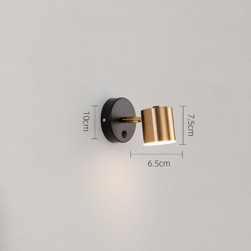 Wall Lamp Bedside Wall Light with Switch For Bedroom Reading Lamp Corridor