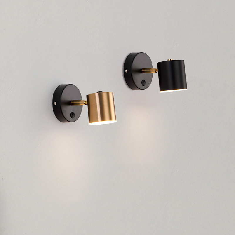 Wall Lamp Bedside Wall Light with Switch For Bedroom Reading Lamp Corridor